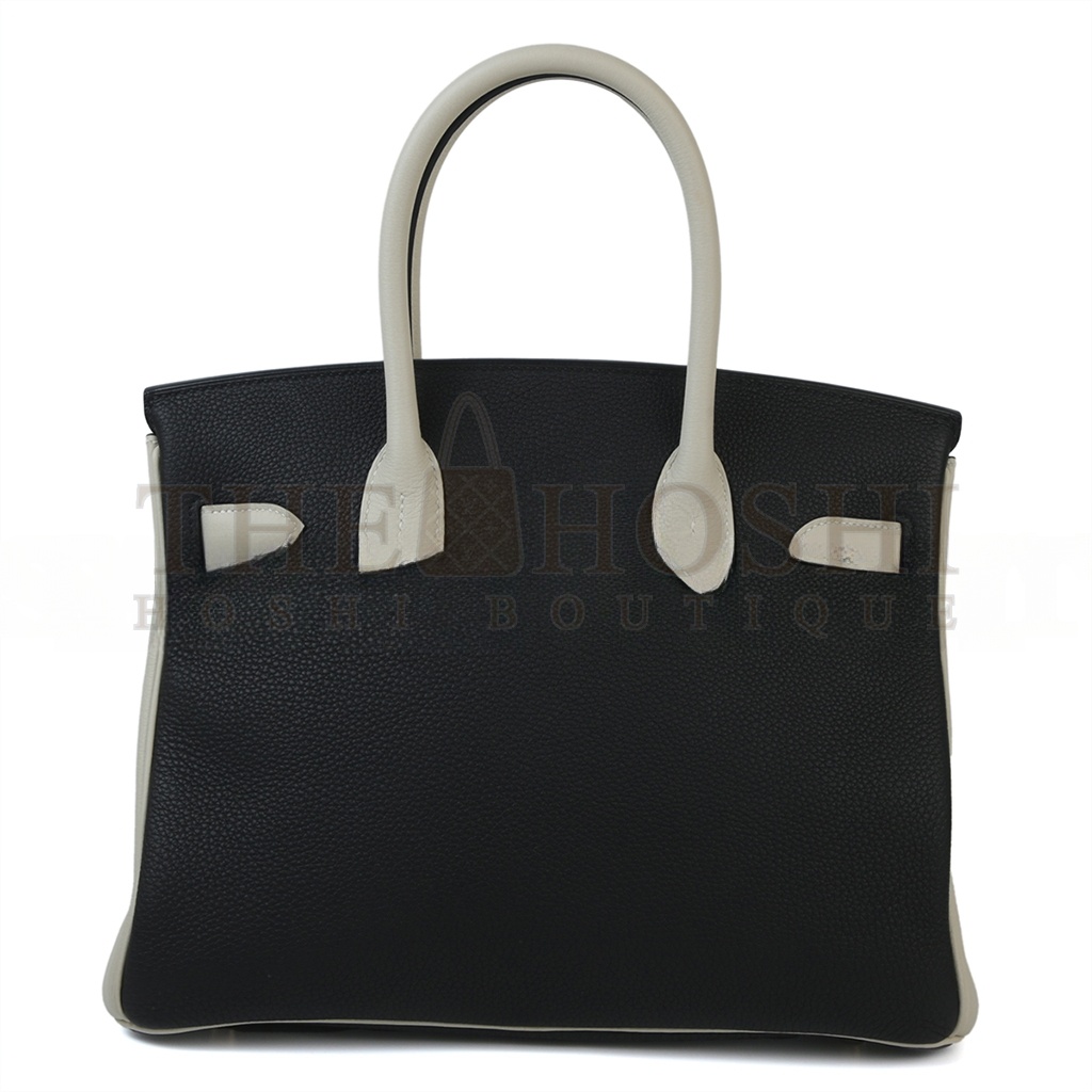 H**me5 BIRKIN 25 BLACK AND WHITE CLEMENCE BAG 4212717702 (25*20*13cm) Master Quality